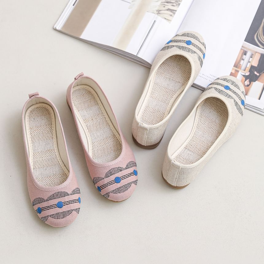 Flower Flats Embroidered