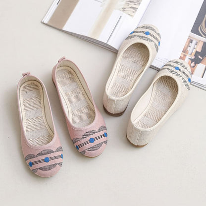 Flower Flats Embroidered