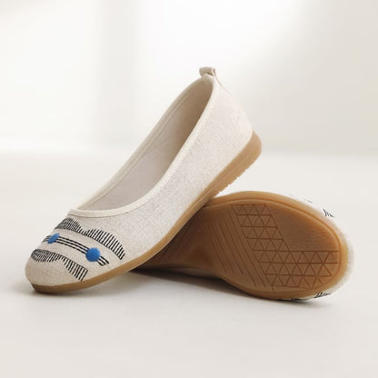 Flower Flats Embroidered