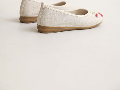 Embroidered Flats Flower