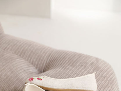 Embroidered Flats Flower