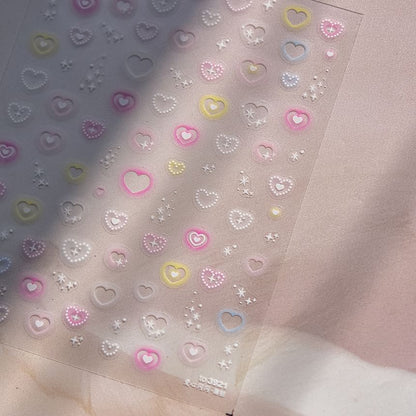 Heart Nail Art Stickers (Various Designs)