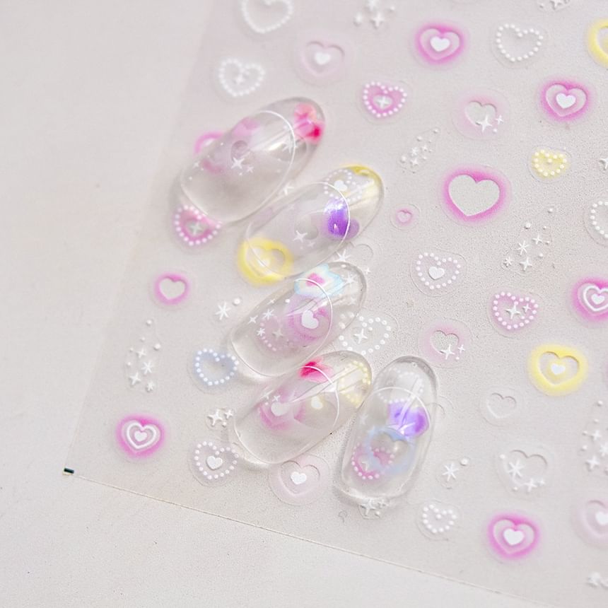 Heart Nail Art Stickers (Various Designs)