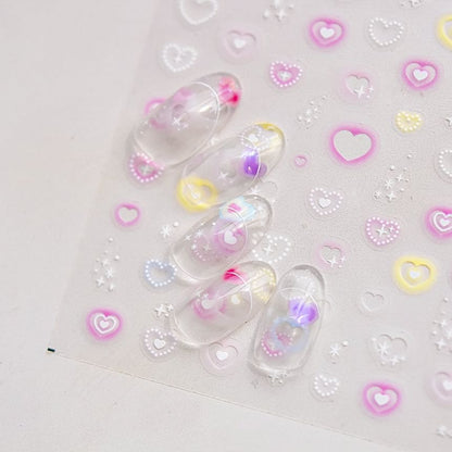 Heart Nail Art Stickers (Various Designs)