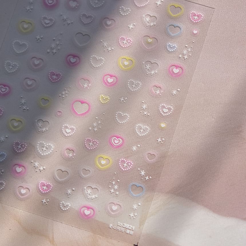 Heart Nail Art Stickers (Various Designs)