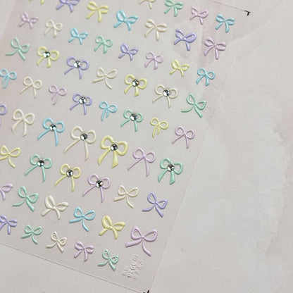 Bow Nail Art Stickers (Various Designs)