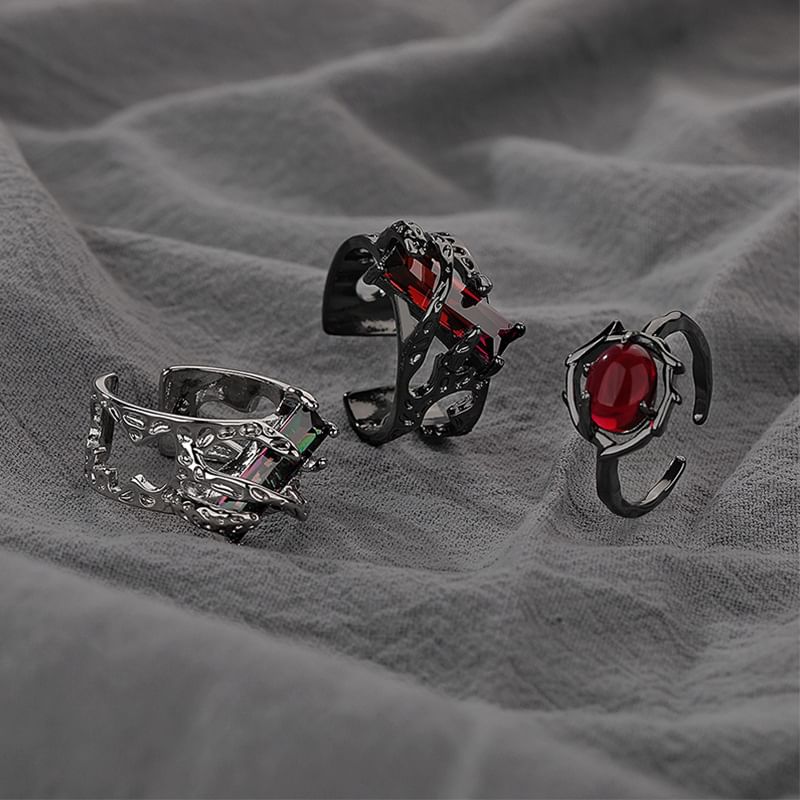 Rhinestone Open Ring