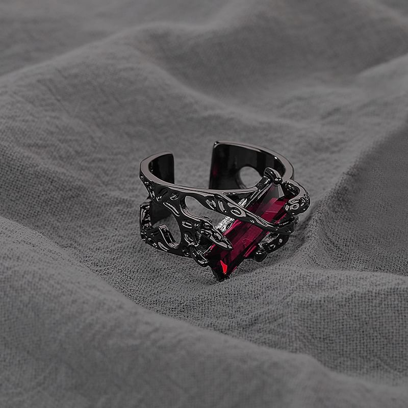 Rhinestone Open Ring