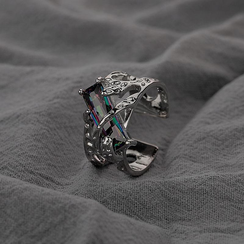 Rhinestone Open Ring