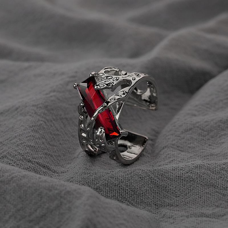 Rhinestone Open Ring