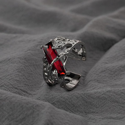 Rhinestone Open Ring