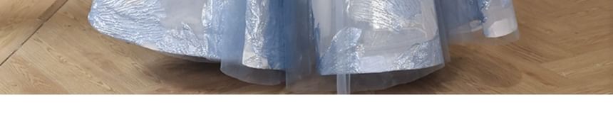 Rhinestone Accent A-Line Evening Gown