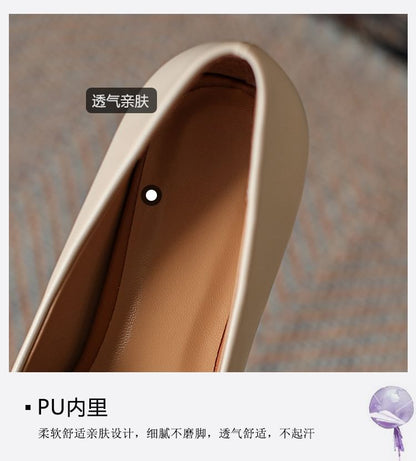 Block Heel Pointed Pumps