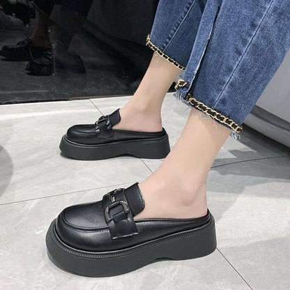 Horsebit Platform Mules