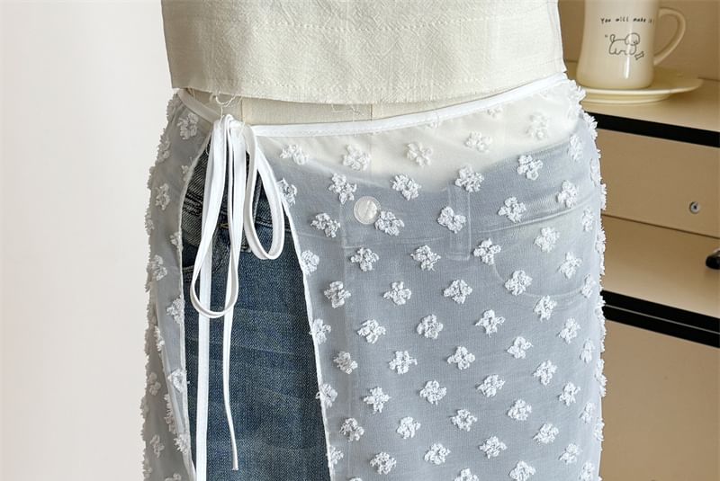 Skirt Lace Apron Half