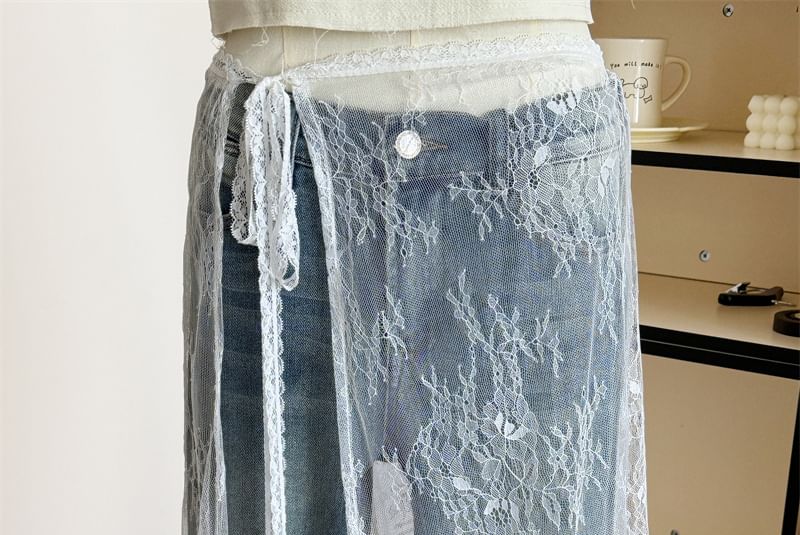 Lace Apron Half Skirt