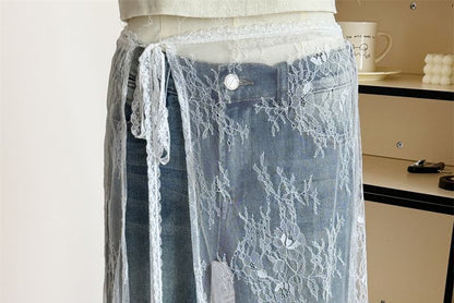Lace Apron Half Skirt