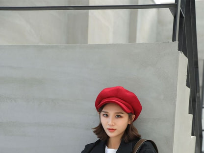 Plain Panel Newsboy Cap