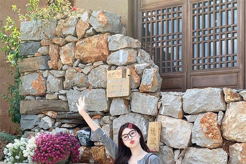 Spaghetti Strap Floral Mini A-Line Dress / Melange Crop Cardigan