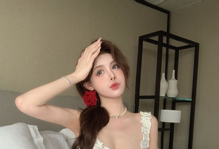 Square Neck Crop Tank Top / Hot Pants