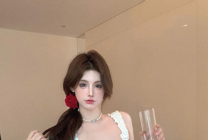 Square Neck Crop Tank Top / Hot Pants