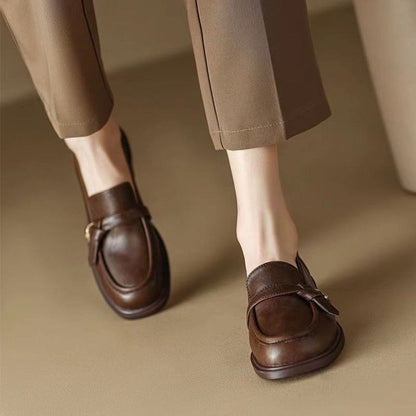 Loafers Faux Leather Plain