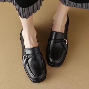 Loafers Faux Leather Plain