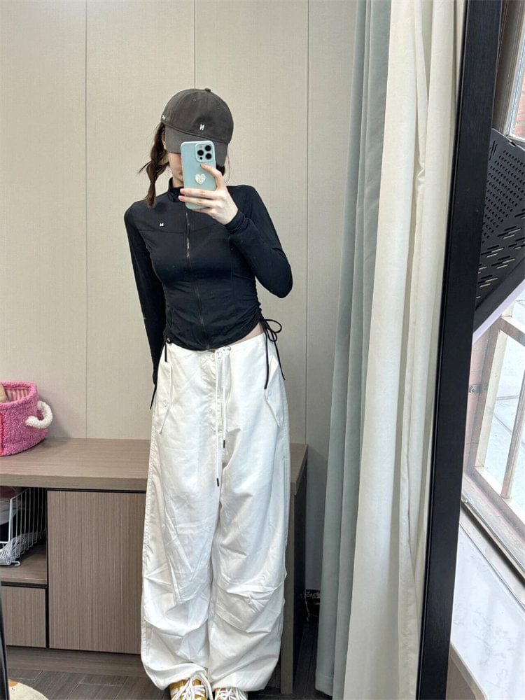 Low Waist Plain Wide Leg Pants (Various Designs)