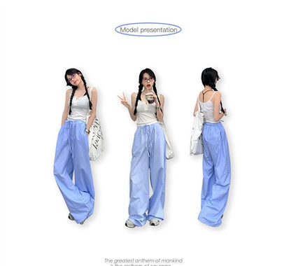 Mid Rise Striped Wide Leg Pants (Various Designs)