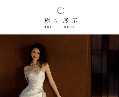 Gown Plain Wedding Shoulder Off Mermaid