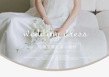 Off Shoulder A-Line Gown Wedding Lace