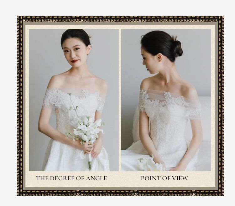 Off Shoulder A-Line Gown Wedding Lace