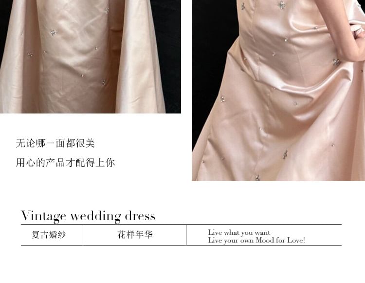 Gown Wedding Rhinestone Strapless A-Line