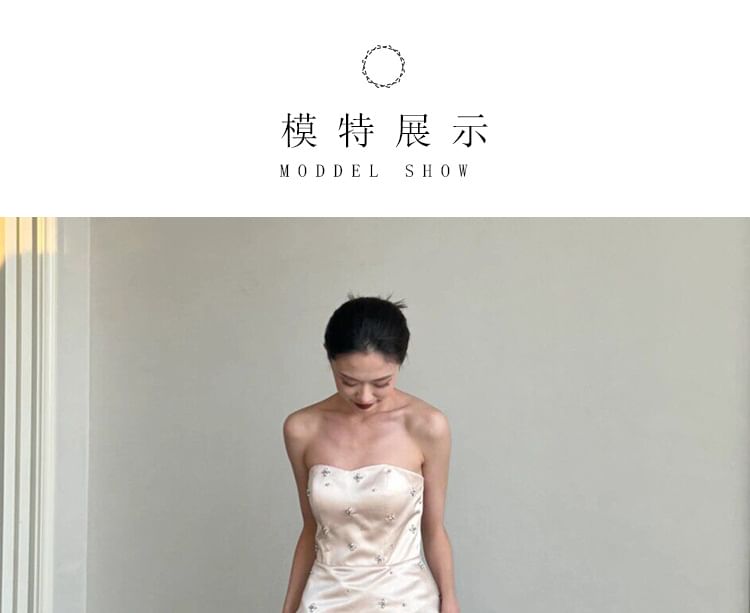 Gown Wedding Rhinestone Strapless A-Line