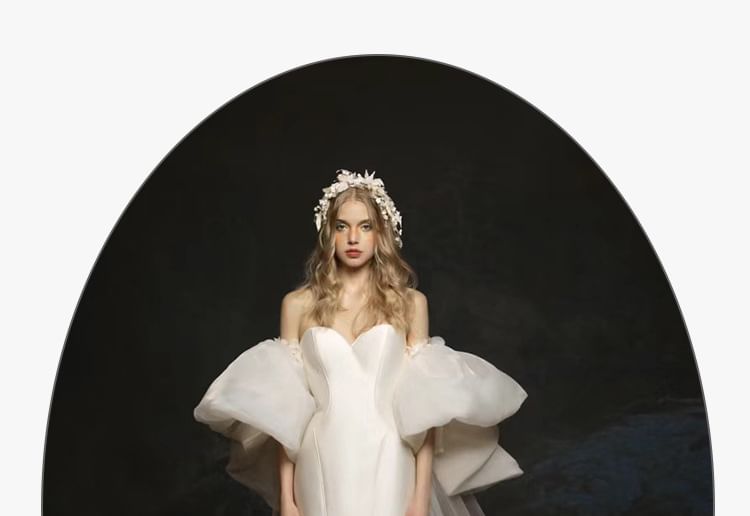 Strapless Mermaid Evening Plain Gown