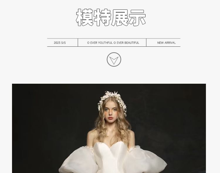 Strapless Mermaid Evening Plain Gown