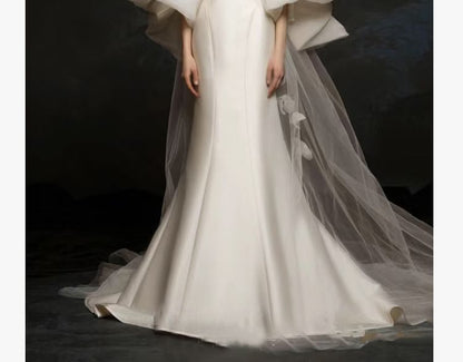 Strapless Mermaid Evening Plain Gown