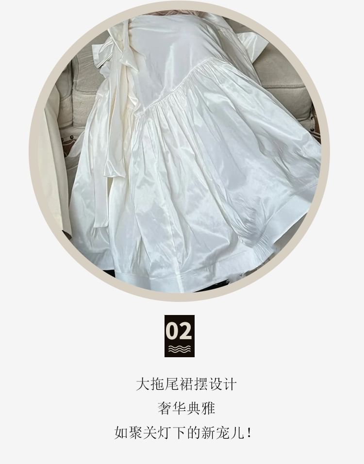 Plain Gown Strapless Wedding