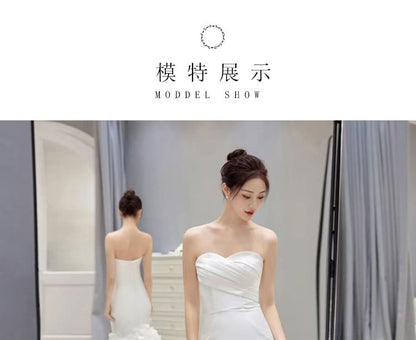 Plain Gown Wedding Strapless