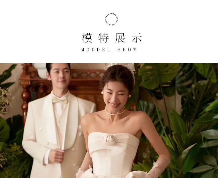 Plain A-Line Wedding Flower Gown