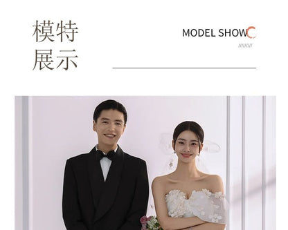 Wedding Sheath Flower Off Shoulder Gown