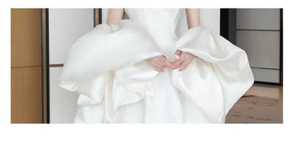 Wedding Strapless Plain Gown A-Line