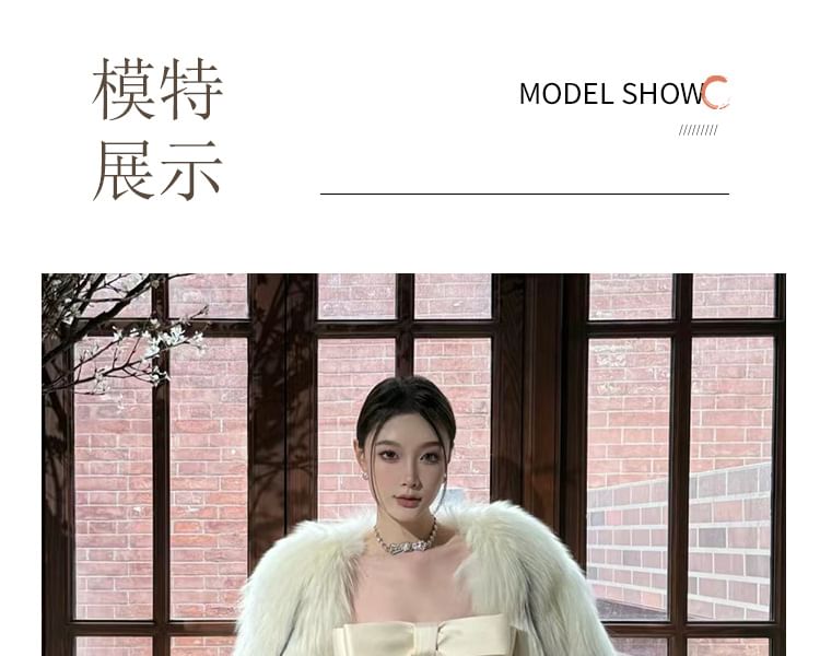 Mermaid Wedding Bow Plain gown Strapless