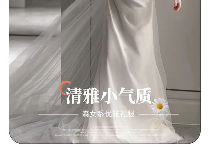 Wedding Gown Mermaid Strapless Plain