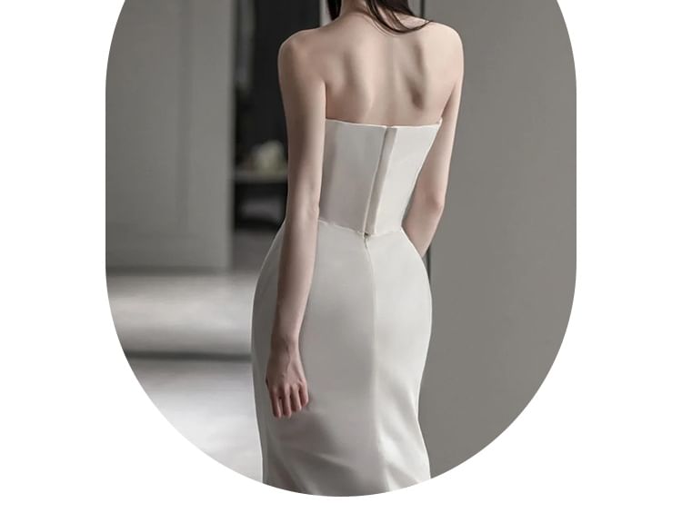 Wedding Gown Mermaid Strapless Plain