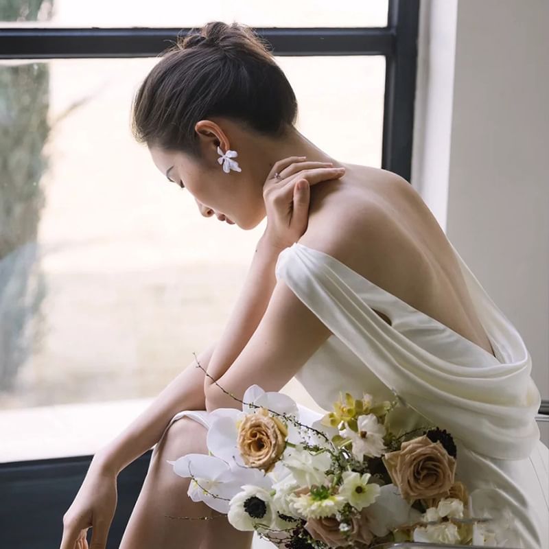 Gown Wedding Plain Sleeveless Ruched