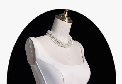 Wedding Gown Plain Sleeveless A-Line