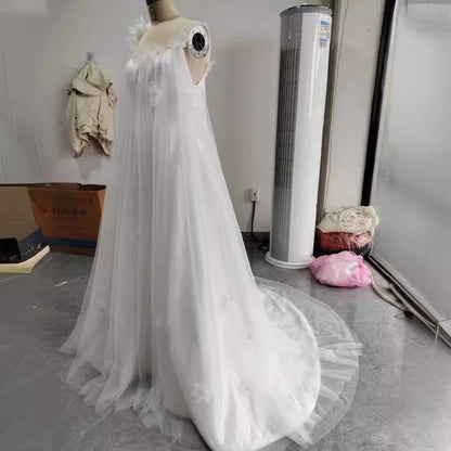 A-Line Gown Sleeveless Wedding Plain