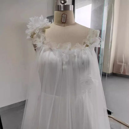 A-Line Gown Sleeveless Wedding Plain