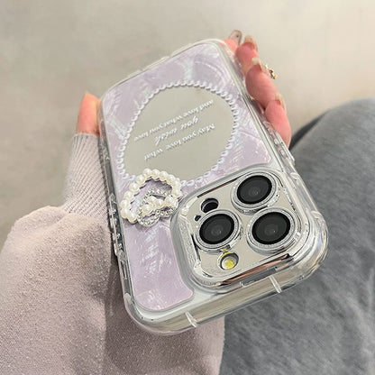 Faux Mirrored Phone Pearl Case